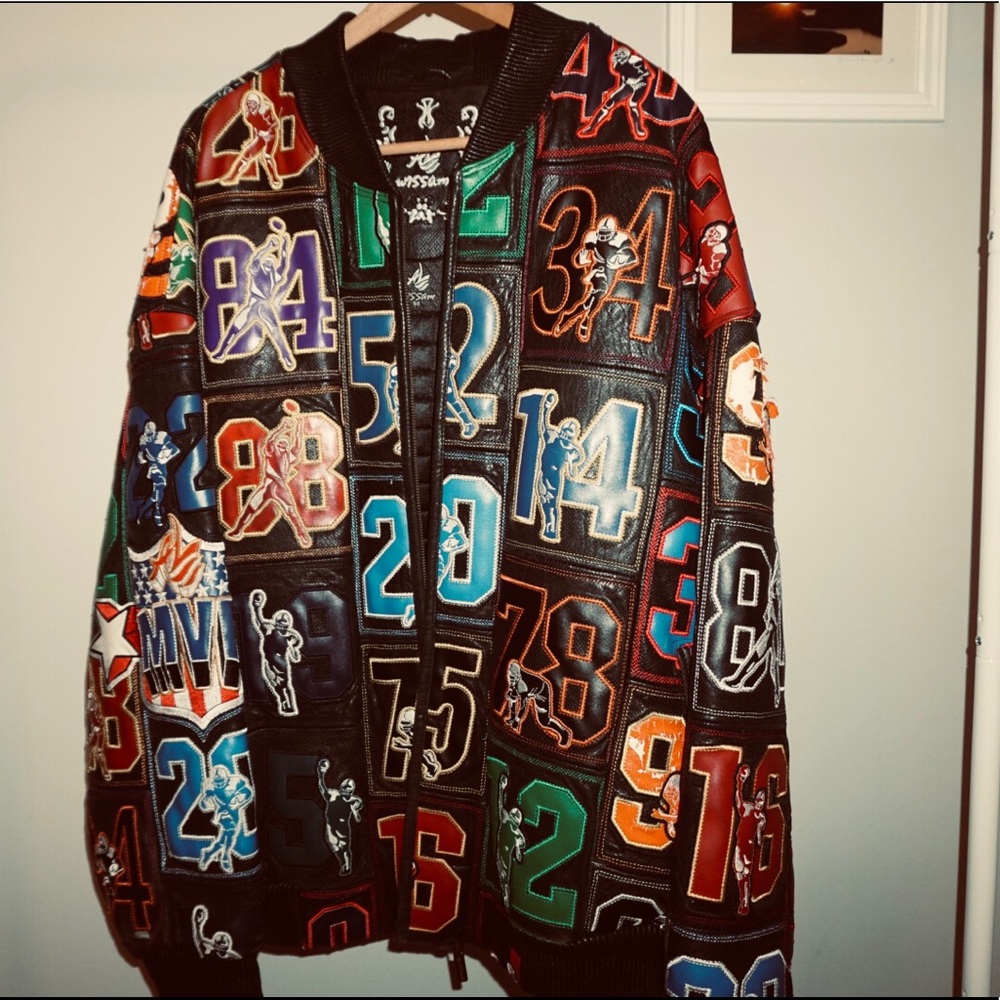 AL Wissam Genuine Leather Vintage MVP NFL Jacket